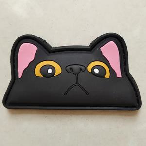 TEMU 고양이 모양의 전술 PVC 후크 & 루프 패치: 동물 문장 고양이 귀여운 밈 자수 패치 자켓, 청바지, 옷, 배낭, 토트백에 사용