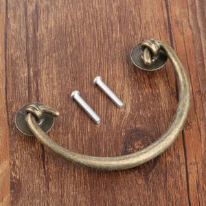 TEMU 캐비닛, 서랍, 나무 상자용 빈티지 앤티크 브론즈 메탈 풀 핸들 - 레트로 아치 디자인, 나사 포함, 4.02