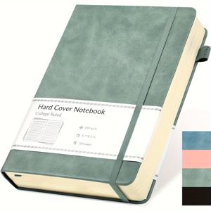 TEMU A5 하드커버 저널 - 320페이지, 100gsm 두꺼운 종이, 줄무늬 & 격자 옵션, 글쓰기 및 메모용, 대학 및 사무실 필수품, 5.7 x 8.3인치, 다이어리, 인조 가죽 장식|다이어리