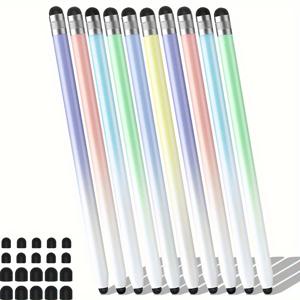 TEMU 10개 팩 정전식 펜 터치 스크린, 고감도 및 정밀도, Apple iPad Air 2, iPhone, 태블릿 및 스마트폰과 호환, 배터리 불필요, 비전자식 범용 터치 펜