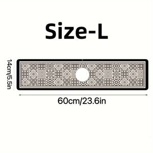 TEMU 레트로 키친 싱크 스플래시 가드 매트, 3가지 크기, 1개