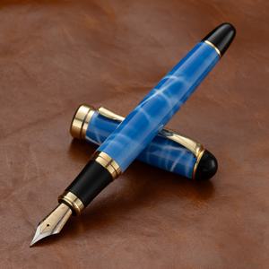 TEMU 1pc 새로운 패션 고급 금속 분수 펜 고급 비즈니스 선물 서예 쓰기 펜 0.5mm 두색 니브 잉크 없음|캘리그라피