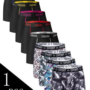 TEMU 남성용 편안하고 통기성 좋은 속건성 롱 드로즈, 랜덤 스타일 1, 3, 5, 또는 10개로 제공, 남성 속옷 디자인.