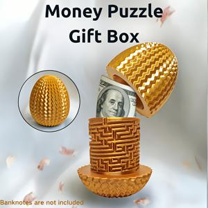 TEMU 현금 선물용 머니 퍼즐 박스, 머니 미로 박스, 미스터리 퍼즐 선물, 달걀 모양 미로 선물 상자, 머니 미로 퍼즐 선물 상자, 현금, 선물, 보물을 위한 숨겨진 칸이 있는 달걀 모양 퍼즐 선물 상자, 성인용 재사용 가능한 선물 상자, 크리스마스, 할로윈, 생일, 부활절