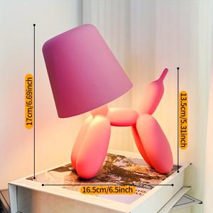 TEMU 창의적이고 로맨틱한 풍선 강아지 테이블 램프, 터치 스위치, 삼색 무한 디밍, 배터리 구동, 소시지 강아지 분위기 조명 - 호텔 파티, 데이 선물, 생일 선물, 홈 데코 조명에 완벽|식탁조명