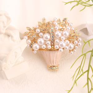 TEMU 1pc 빈티지 합금 진주 바구니 버튼, 여성 패션 보석 스웨터 코트 드레스 백팩, 일상 및 선물 기회 액세서리, 올 시즌 우아한 의류 장식