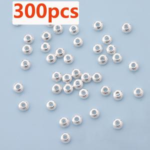 TEMU 600개/300개/200개/100개 스페이서 비즈 수제 피어싱 비즈 직구 비즈 스루홀 스페이서 비즈 플랫 라운드 루즈 비즈 DIY 목걸이, 팔찌, 키체인 만들기 액세서리, 헤어 브레이딩 공예 액세서리, 주얼리 만들기 액세서리 3mm 4mm 5mm