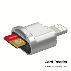 TEMU 아이폰 및 아이패드용 SD TF 미니 카드 리더, 외부 확장 메모리 카드 OTG 저장 카드 어댑터, 아이폰 14 11 호환