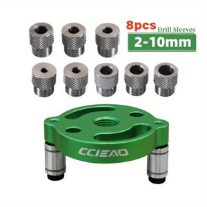 TEMU CCIEAO 알루미늄 자동 정렬 다웰링 지그 세트, 3-10mm 드릴 가이드, 비스킷 조이너, 목재 패널 홀 펀처 로케이터, 직선 홀 목공 조인트 툴, 전기 또는 배터리 필요 없음