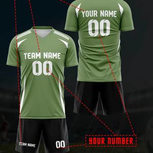 TEMU 2025년 여름/가을 남성용 V넥 티셔츠 축구복 세트, 맞춤 이름 및 번호 성인 저지 신상 스타일 학생 대회 팀 훈련 스포츠 팀 유니폼 편안하고 통기성이 좋으며 방열 기능이 뛰어난 속건성 땀 흡수 투피스 세트 상의 및 하의, 축구 의류, 축구 저지, 스포츠 저지, 축구 셔츠