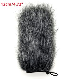 TEMU 9-24cm 마이크 윈드스크린 폼 커버, 폴리에스터 섬유, 마이크 윈드프루프 윈드 스크린, 털이 있는 윈드스크린, 배터리 없음, 마이크 윈드스크린용