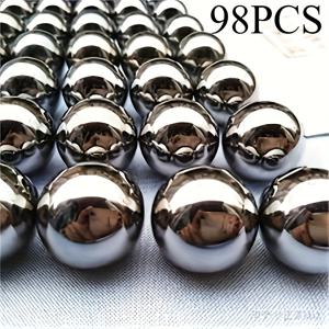 TEMU 98개 11mm/0.43인치 탄소강 베어링 - 고정밀 등급, 내구성 및 매끄러운 표면의 정밀 공학용, 금속 마감, 고품질 베어링