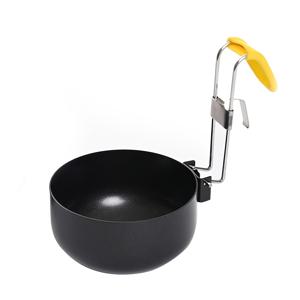 TEMU 1pc 비착성 스테인레스 스틸 계란 포이처, 실리콘 핸들, 열 저항성, 접이식, 부드러운 또는 삶은 계란에 완벽한, 주방 가제트