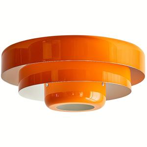 TEMU 아이언 아트 컬러풀 램프쉐이드 빈티지 케이크 모양 13.77인치 다이닝 교체용 모던 심플 아일랜드 테이블 레트로 컬러풀 펜던트 화이트 오렌지 다크 그린 쉬운 설치/분해 E26 E27 호환 (램프쉐이드만 전기 미포함)