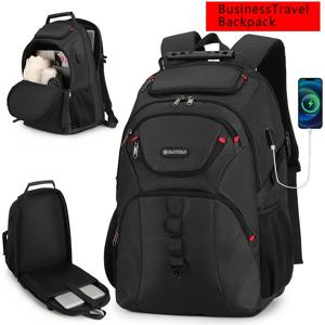 TEMU 남녀공용 캐주얼 여행 배낭, 조절 가능한 스트랩이 있는 경량 폴리에스터, 접이식 디자인, 트롤리 슬리브, 버클 클로저, 일상 통근을 위한 노트북 컴파트먼트 - 젖은 물티슈로 닦아 깨끗하게, 배터리 불필요|노트북파우치