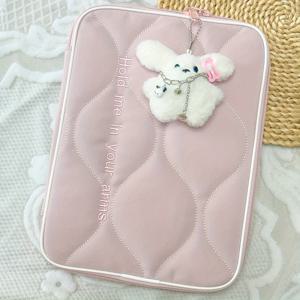 TEMU 충격 방지 나일론 노트북 태블릿 슬리브 가방 9-13인치, 아이패드 프로 13 M4 2024 M2 에어 11 10.2 XiaoMi Pad 5, 삼성 휴대폰용 수직 케이스, 폴리에스터, 흰색, 포켓이 있는 수직 케이스|노트북파우치