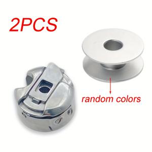 TEMU 산업용 재봉틀을 위한 내구성 있는 금속 보빈 케이스 및 보빈 핀 어셈블리 2개 세트 - 부드러운 작동과 쉬운 유지보수를 위해 정밀하게 설계된, 재봉틀 액세서리