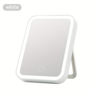 TEMU 휴대용 충전식 메이크업 거울, 3단계 조절 및 접이식으로 언제 어디서든 터치업을 위한 필수품, 고화질 스마트 센서 미러, 메이크업과 라이트 베이지 케어에 꼭 필요한 제품, 여행, 출장, 가정 사용, 사무실 사용에 적합한 소형 가벼운 제품, 여자를 위한 첫 번째 선물