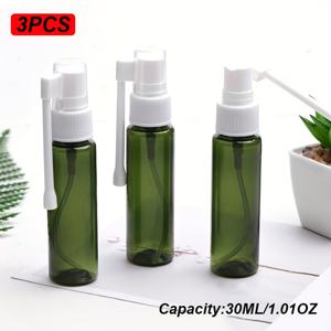 TEMU 3개 30ml/1.01온스 스프레이 병, 노즐이 달린 측면 스프레이 플라스틱 액체 분배 병, 회전 스프레이 병, 360도 다기능 구강 스프레이 병, 얼굴 습식 스프레이 병, 헤어 케어 병.