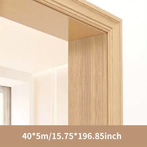 TEMU 알루미늄 백킹이 있는 방수 목재 무늬 자체 접착 도어 스티커 벽지, 침실 문 및 프레임용, 페인트 도어, 플라스틱 도어에 적합한 가구 리노베이션 목재 무늬 도어 스티커