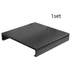 TEMU 1 세트 블랙 메탈 가스 스토브 탑 커버 저장 랙, 카운터 탑 마운트, 버너 커버용 다기능 주방 정리함, 나무나 전기 필요 없음, 스토브 커버 저장 | 세련된 블랙 피니시 | 내구성 있는 금속 랙, 스토브 탑 커버 저장