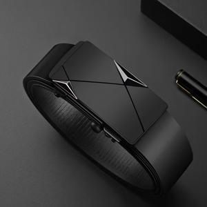 TEMU 남성용 세련된 블랙 인조 가죽 벨트 - 캐주얼, 비즈니스, 공식 의상, 캐주얼 벨트|기하학적 버클 벨트|내구성 있는 벨트