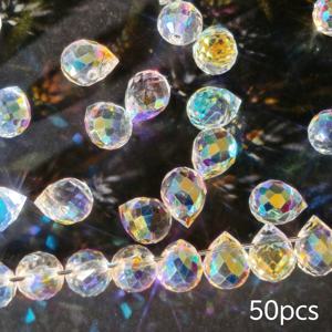 TEMU 50개 프라임틱 선 캐처 비즈 - 6/8mm 유리 결정, 밝은 색상 반사, 창문 매달기, 팔찌, 목걸이 및 보석 만들기, 공예 애호가를 위한 완벽한 선물, 보석 만들기 용품 | 밝은 비즈 디자인 | 내구성 있는 유리 비즈, 보석 만들기 키트