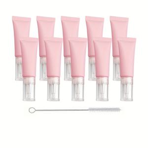 TEMU 10ml 디스펜싱 병 세트 5개/10개 - 파운데이션, 로션, 에센셜 오일, 크림, 바디 로션용 - 정밀 디스펜싱, 휴대용 & 청소 브러쉬 포함|트래블보틀