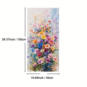 TEMU 1개 액자 야생화 수채화 벽 예술 - 대형 가로 캔버스 프린트와 러스틱 모던 프레임, 거실/침실/사무실 장식용 생동감 있는 꽃 풍경 그림 - 실내/외부 봄 여름 홈 에스테틱