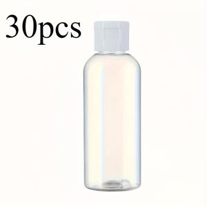 TEMU 10/20/30개 재충전 가능한 짜는 병 60ml/100ml - 샴푸, 컨디셔너 및 바디 워시용 휴대용 여행 병 - 플립 캡이 있는 PET 투명 플라스틱 분배 병