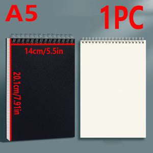 TEMU 1팩 전문 스파이럴 바인딩 스케치북 - 블랙 커버 & 화이트 스파이럴 바인딩의 80장 아트 페이퍼, 예술가 및 초보자를 위한 내구성 있는 휴대용 디자인, 연필, 펜, 마커 드로잉 연습에 이상적인 선물, 초보자 아트 저널링 | 예술적 종이 품질, 예술가를 위한 드로잉 용품