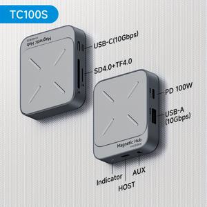 TEMU 하기비스 마그네틱 카드 리더 UHS-II SD4.0 312MB/s USB-C to SD 메모리 카드 TF 메모리 카드 매그넷 허브 어댑터, 노트북/휴대폰/맥북/카메라용