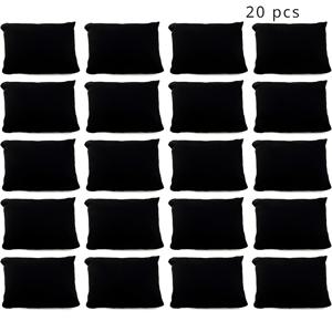 TEMU 20개 블랙 벨벳 디스플레이 베개 - 보석 및 시계용, 고밀도 스폰 코어, 스크래치 방지 천 커버, 소매점, 가정 전시회 및 사진 스튜디오에 적합, 보석 베개