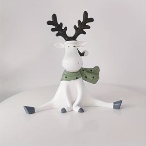 TEMU 1개 아트 귀여운 사슴, 창의적인 레진 사슴 홈 데코 선물, 신혼부부, 고백 인형, 자동차, 가족 거실 바 커피숍 장식용 수제 조각 장식품