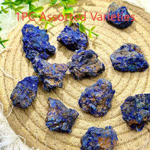 TEMU 1개 천연 구리 광물 표본 - 기하학적 패턴, 생동감 있는 블루 & 골든 악센트, 추수감사절 홈 데코용 고품질 DIY 공예 재료, 휴일 선물, 미네랄 컬렉션 디스플레이