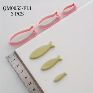 TEMU 3종류 귀여운 물고기 귀걸이 도자기 모양 - DIY 보석 만들기용 부드러운 도자기 조각 도구, 페이스톤 컬러, 내구성 있는 플라스틱 디자인, 보석 만들기 용품
