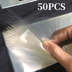 TEMU 50/100매 재사용 가능한 헤어 다이 시트 - 성인 헤어 다이 바리어 시트, 사용하기 쉽고 투명한 및 블리칭 도구, 모든 헤어 타입에 적합, 쉽게 청소할 수 있는 성인 헤어 다이 액세서리, 헤어 다이 용품