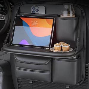 TEMU 차량 뒷좌석 다용도 정리함 (식탁, 의자 등받이, 티슈 케이스, 물컵, 휴대폰, 우산 보관). 다기능 정리함으로, 걸이 및 수납함으로 사용 가능하며, 실용적인 수납 공간을 제공합니다.