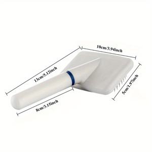 TEMU 1팩 애완동물 슬리커 브러쉬 - 푸들, 말티즈, 강아지, 새끼고양이, 기니피그, 토끼용 쿠션 헤드 스테인리스 탈모 제거 브러시, 부드러운 탈탈 빗질 그루밍 콤브, 마사지 그루밍, 인체공학적 핸들 플라스틱 바디 브러쉬