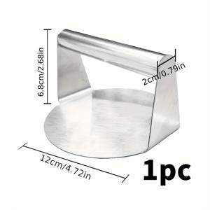 TEMU 1개 버거 프레스, 스테인리스 스틸 햄버거 고기 프레스, 6인치 햄버거 패티 메이커, 원형 스테이크 고기 프레스, 바베큐 고기 프레스, 버거 채우기용, 일반 비프 버거, 주방 바베큐 도구, 바베큐 주방 액세서리, 크리스마스