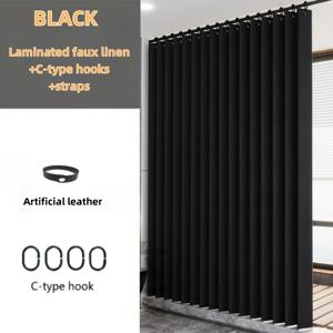 TEMU 1pc 고급스러운 폴리에스터 접이식 샤워 커튼 - 블랙 & 화이트 디자인, & 기계 세탁 가능, 포함된 후크로 쉽게 설치, 스타일리시한 욕실 장식, 욕실용 샤워 커튼, 현대적인 장식 액세서리, 부드러운 질감의 원단|샤워커튼