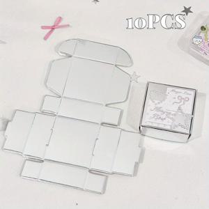 TEMU 명품 미니 선물 상자, 투명 뚜껑 - 종이 카드보드, 블랙 & 화이트, 사탕, 보석, 작은 물건에 적합, 작은 선물, 보석 디스플레이, 현대적인 미적, 내구성 있는 구조