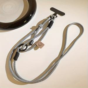 TEMU 패션 나일론 로프 넥밴드 휴대폰 체인, 심플한 디자인의 가방 체인 및 어깨끈 - 조절 가능한 긴 튼튼한 끈, 야외 활동 및 캠핑 등에 적합