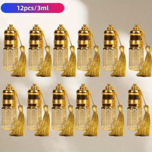 TEMU 미니 골든 유리 롤러 병 - 우아한 여행용 향수 및 에센셜 오일 용기, 손세척만, 집에서 또는 이동 중 사용에 적합, 향수 여행 케이스, 고급스러운 외관, 세련된 디자인