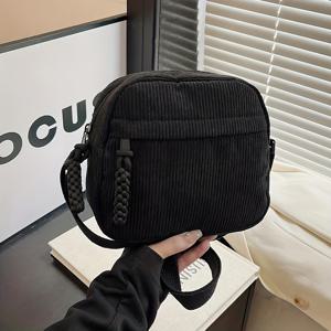 TEMU 여성 빈티지 숄더백, 다용도 하라주쿠 코듀로이 크로스바디 백, 일본 캐주얼 코듀로이 휴대폰 및 키 파우치, 외출, 여행 및 통근에 적합.