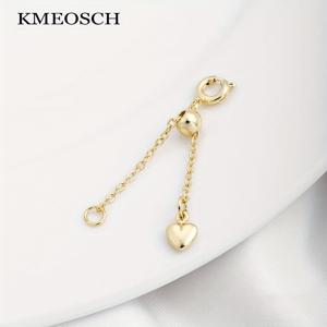 TEMU KMEOSCH 조절 가능하고 내구성 있는 하트 주얼리 익스텐더 - 팔찌, 목걸이, 발찌용 - 골드 & 실버 마감 - DIY 주얼리 제작 및 맞춤 제작에 완벽 | 우아한 액세서리 | 튼튼한 구조, 주얼리 만들기 용품