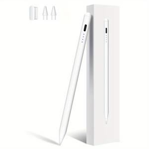 TEMU 애플 펜슬 2 1용 팔姆 거부 기울기 감도 펜 2018-2023년 아이패드 6/7/8/9/10, 프로 11/12.9, 미니 5/6, 에어3/4/5용