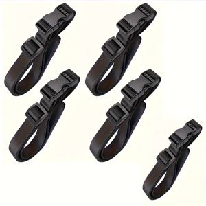 TEMU 5개 세트 헤비듀티 조절 가능한 스트랩 - 백팩, 여행 가방, 캠핑용 다목적 나일론 스트랩 (블랙/그레이) - 캐리어, 박스, 장비 가방, 이사 필수품 호환 가능, 튼튼한 구조