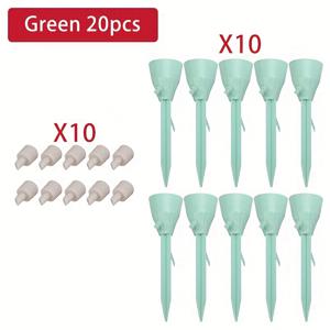 TEMU 20개 자동 식물 물주기 드립 관수 키트, 실내 및 정원용 조절 가능한 수분 흐름, 표준 유럽 및 미국 나사형 병 호환, 배터리 없는 효율적인 화분 물주기 시스템