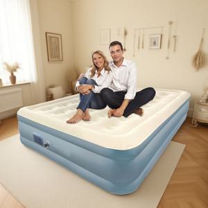 TEMU 에어매트리스, 내장형 펌프 포함 빠른 자가 팽창/수축 가능한 휴대용 캠핑 여행용 매트리스, 최대 650 lbs